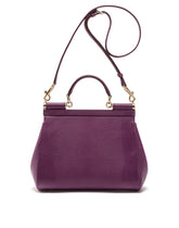 Medium iguana print calfskin Sicily bag with crystal DG logo patch - | Dolce & Gabbana