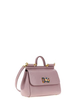 Medium iguana print calfskin Sicily bag with crystal DG logo patch - | Dolce & Gabbana