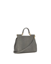 Medium iguana print calfskin Sicily bag with crystal DG logo patch - | Dolce & Gabbana