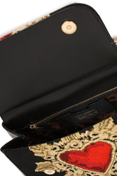 Medium sized handbag with Sacred heart embroidery - | Dolce & Gabbana