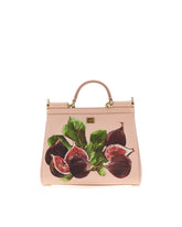 Dolce & Gabbana Handbag Sicily In Solid-Coloured Calf Leather And Dauphine Print - | Dolce & Gabbana