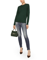 Small Sicily handbag in iguana print calfskin with DG logo crystals - | Dolce & Gabbana