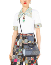 Small Sicily handbag in denim and calfskin - | Dolce & Gabbana