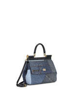 Small Sicily handbag in denim and calfskin - | Dolce & Gabbana