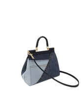 Small Sicily handbag in denim and calfskin - | Dolce & Gabbana