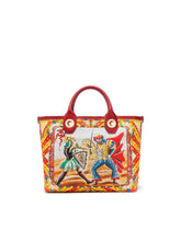 Small Capri shopper in Carretto-print canvas - | Dolce & Gabbana