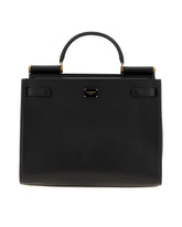LARGE SICILY 62 TOTE BAG IN CALFSKIN AND CASHMERE SPLIT-GRAIN LEATHER - | Dolce & Gabbana