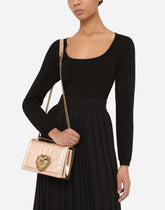 Medium Devotion crossbody bag in quilted nappa mordore leather - | Dolce & Gabbana