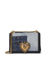 Medium Devotion bag in patchwork denim and plain calfskin - | Dolce & Gabbana