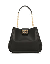 Calf leather handbag with shoulder strap - | Dolce & Gabbana