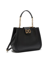 Calf leather handbag with shoulder strap - | Dolce & Gabbana