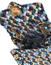 Small Devotion shoulder bag in woven laminated nappa leather - | Dolce & Gabbana