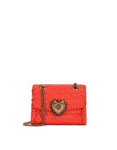 Small Devotion shoulder bag in woven nappa leather - | Dolce & Gabbana