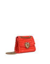 Small Devotion shoulder bag in woven nappa leather - | Dolce & Gabbana