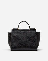 Medium ostrich leather Sicily soft bag - | Dolce & Gabbana