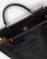 Medium ostrich leather Sicily soft bag - | Dolce & Gabbana