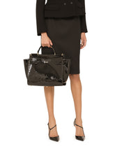 Large Sicily 62 Soft bag in creased patent leather - | Dolce & Gabbana