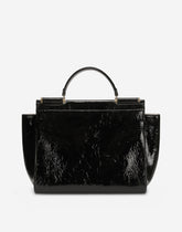 Large Sicily 62 Soft bag in creased patent leather - | Dolce & Gabbana