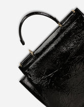 Large Sicily 62 Soft bag in creased patent leather - | Dolce & Gabbana