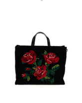 LARGE BEATRICE BAG WITH EMBROIDERED ROSES - | Dolce & Gabbana