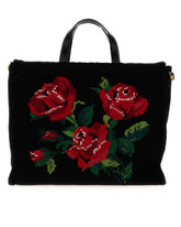 LARGE BEATRICE BAG WITH EMBROIDERED ROSES - | Dolce & Gabbana