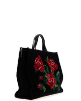 LARGE BEATRICE BAG WITH EMBROIDERED ROSES - | Dolce & Gabbana
