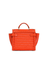 Small Sicily 62 soft bag in woven nappa leather and tahiti calfskin - | Dolce & Gabbana