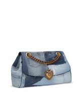 Devotion maxi-bag in patchwork denim and plain calfskin - | Dolce & Gabbana