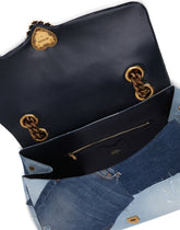 Devotion maxi-bag in patchwork denim and plain calfskin - | Dolce & Gabbana