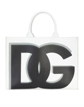 Large calfskin DG Daily shopper with DG logo print - | Dolce & Gabbana