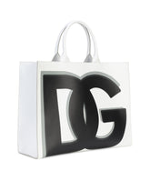 Large calfskin DG Daily shopper with DG logo print - | Dolce & Gabbana