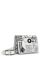 Polished calfskin 3.5 crossbody bag with logo print - | Dolce & Gabbana
