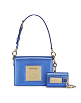 Small foiled kidskin shoulder bag with DG fastening - | Dolce & Gabbana