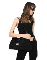 Sicily bag in calfskin and patchwork denim - | Dolce & Gabbana