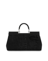 Sicily bag in calfskin and patchwork denim - | Dolce & Gabbana