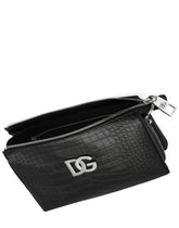 Medium Tris bag in crocodile-print calfskin - | Dolce & Gabbana