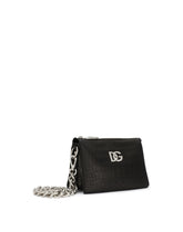 Small Tris bag in crocodile-print calfskin - | Dolce & Gabbana