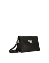 Small Tris bag in crocodile-print calfskin - | Dolce & Gabbana