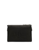 Small Tris bag in crocodile-print calfskin - | Dolce & Gabbana