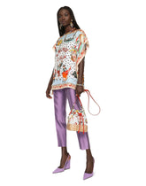 Printed canvas and wicker bucket bag - | Dolce & Gabbana