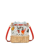 Printed canvas and wicker bucket bag - | Dolce & Gabbana