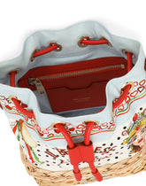 Printed canvas and wicker bucket bag - | Dolce & Gabbana