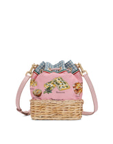 Printed canvas and wicker bucket bag - | Dolce & Gabbana