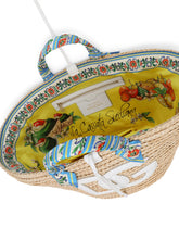 Straw Kendra bag with DG logo - | Dolce & Gabbana