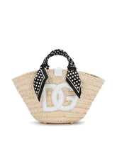 Small straw Kendra bag with DG logo - | Dolce & Gabbana