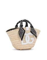 Small straw Kendra bag with DG logo - | Dolce & Gabbana