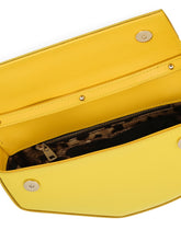 Polished calfskin moon bag with DG logo - | Dolce & Gabbana