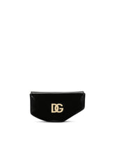 Polished calfskin moon bag with DG logo - | Dolce & Gabbana