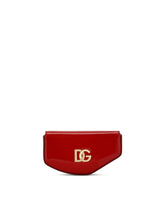 Polished calfskin moon bag with DG logo - | Dolce & Gabbana
