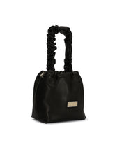 Nappa leather Soft bucket bag with branded tag - | Dolce & Gabbana